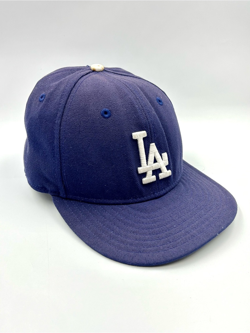 LA Dodgers Fitted Hat New Era 59Fifty Blue 7 3/4 Los Angeles Dad Baseball
